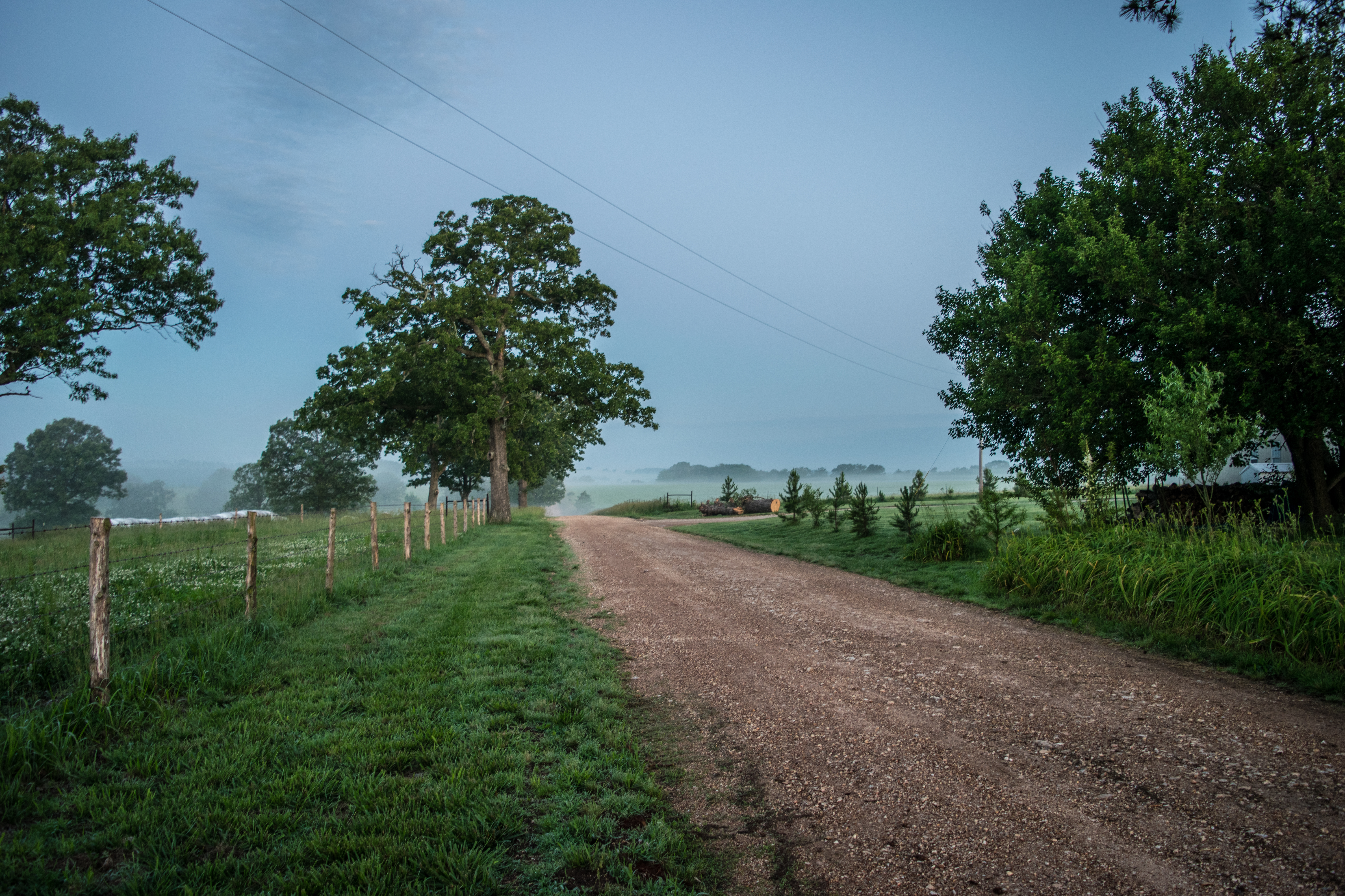 dirt road and fence