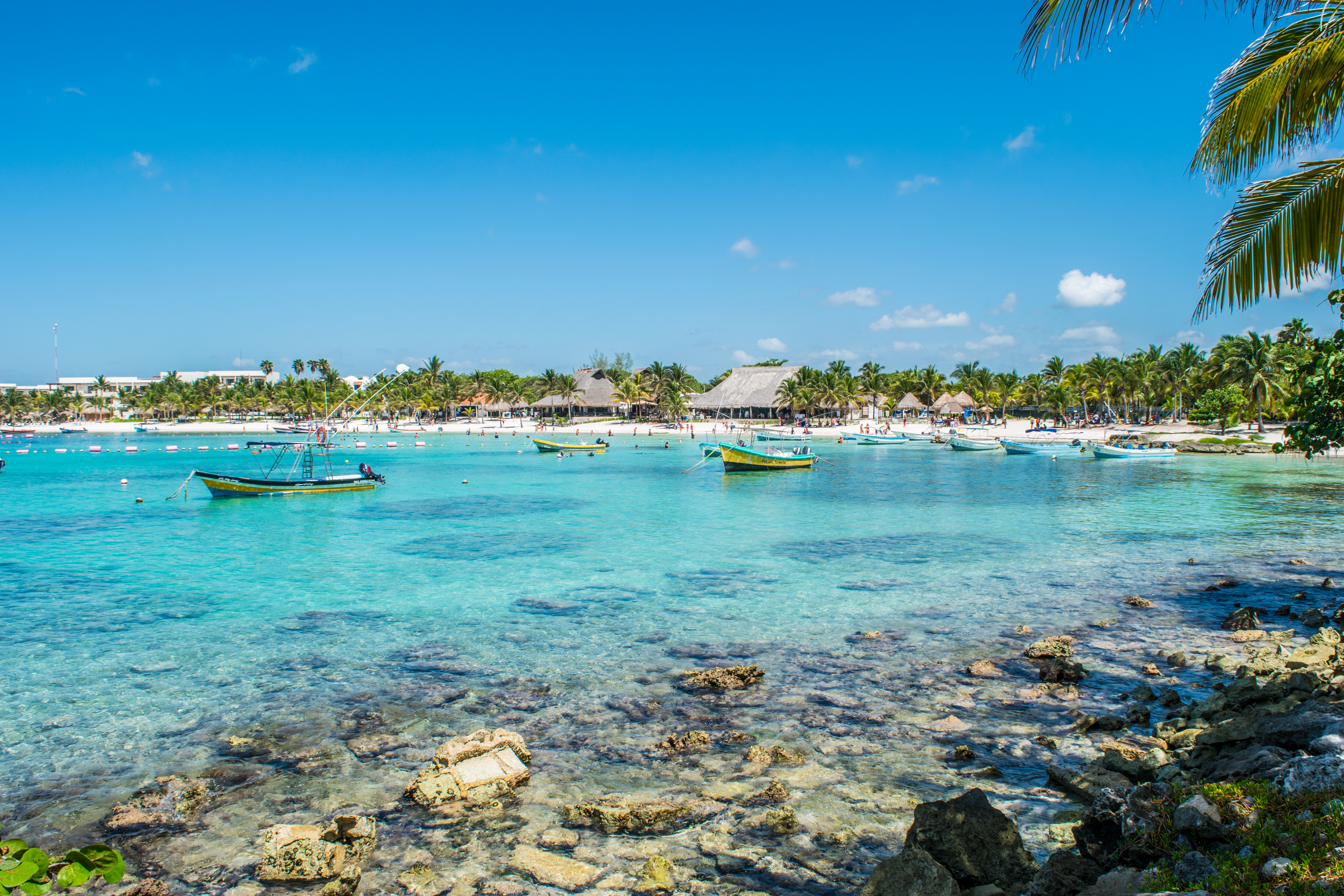 The boats on Akumal Bay