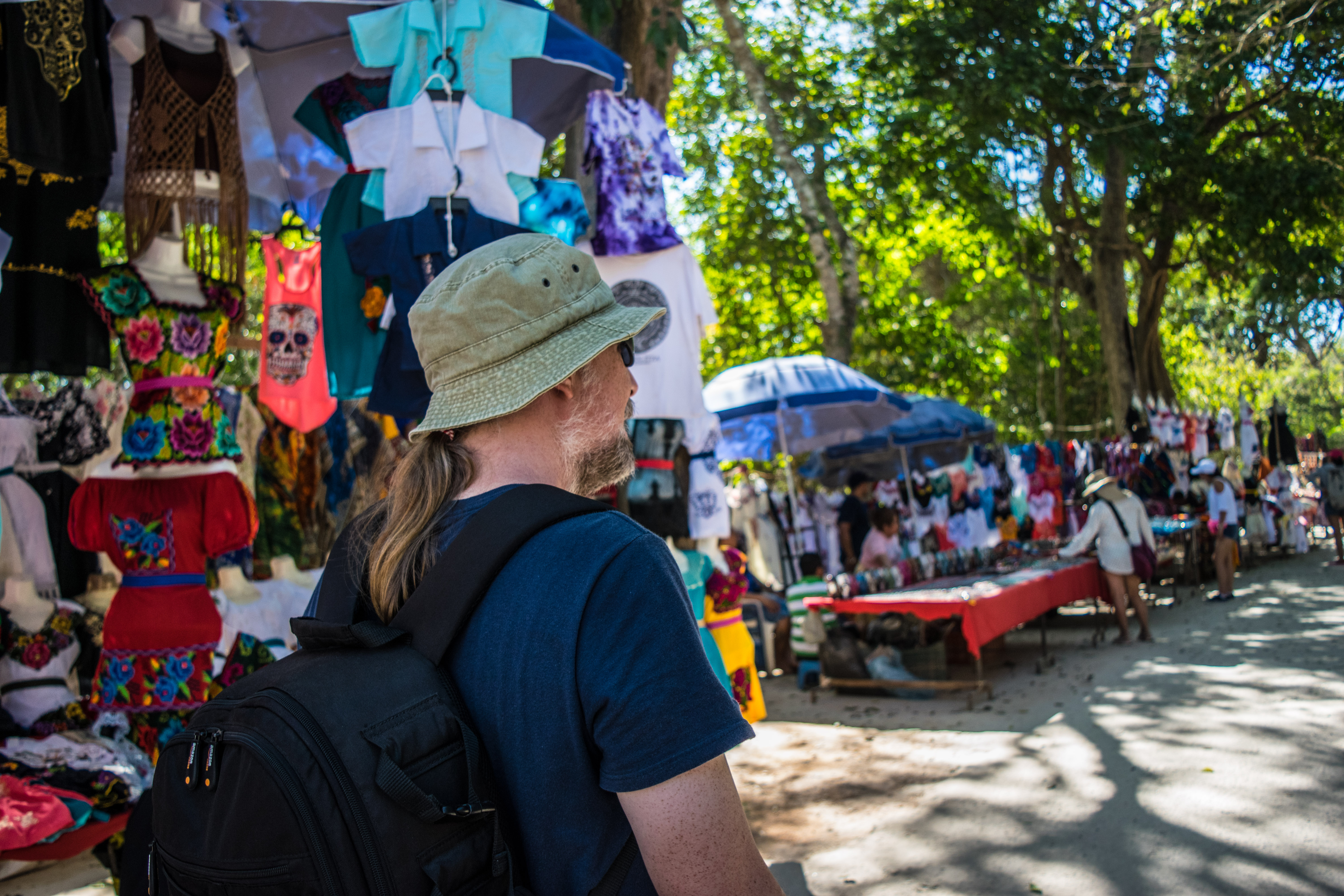 Tim at the Chichen Itza market