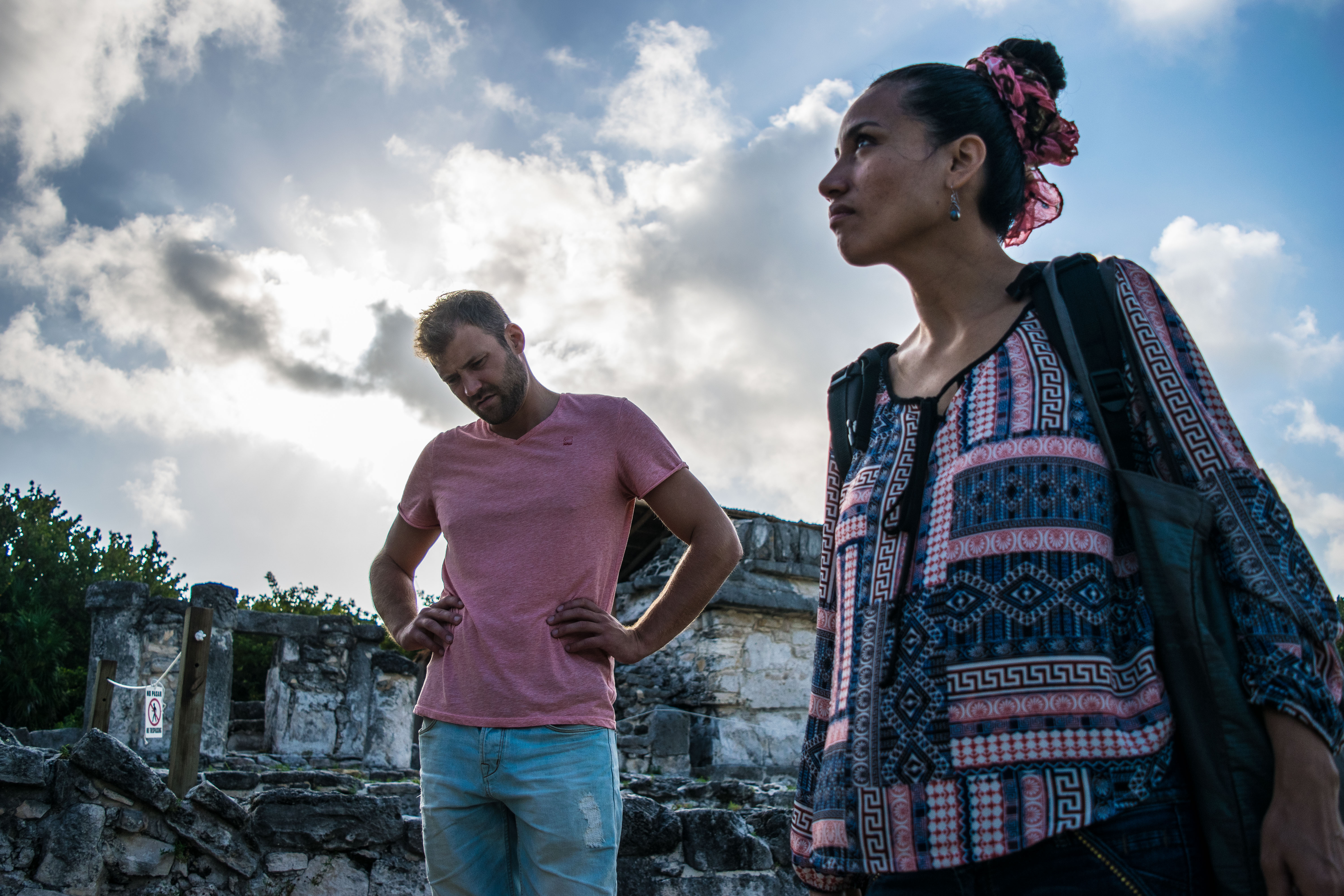 Cris and Joris at the ruins