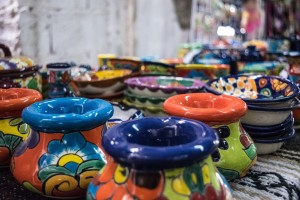 pottery at the market