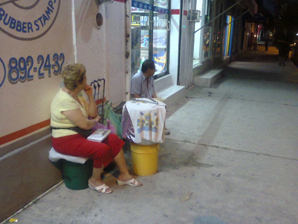 grandma selling tamales