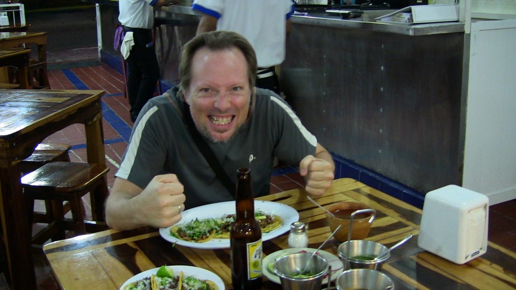 Tim at Tacos Rigo in Cancun