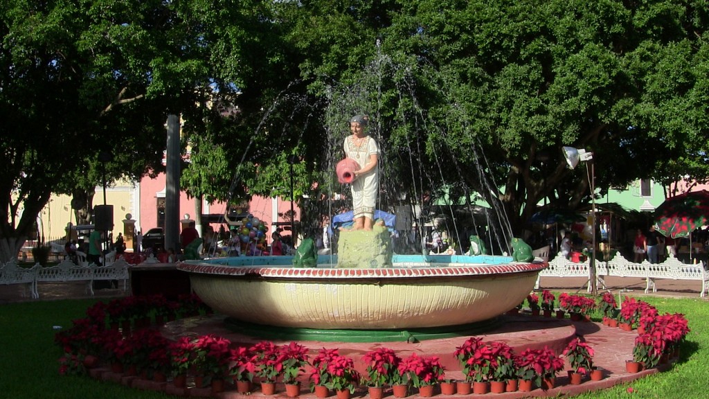 fountain at the zocalo