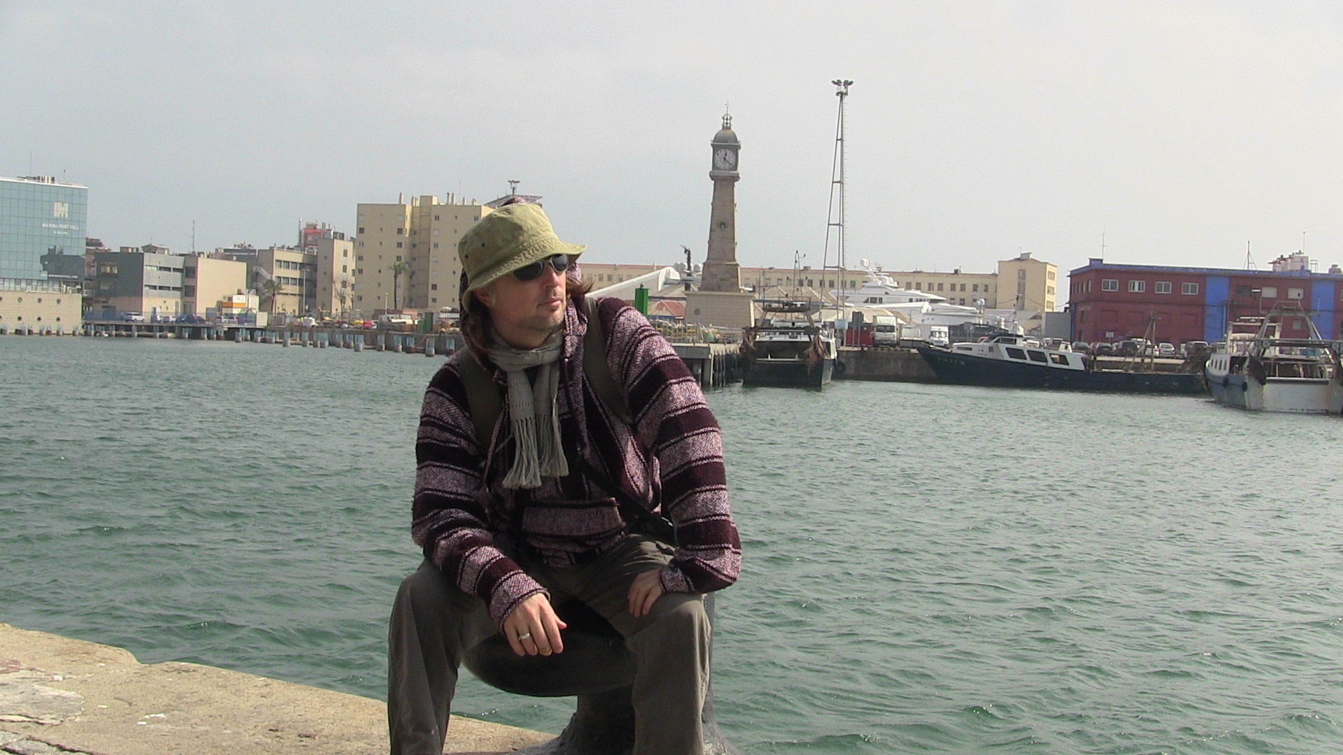 Tim at the Port of Barcelona