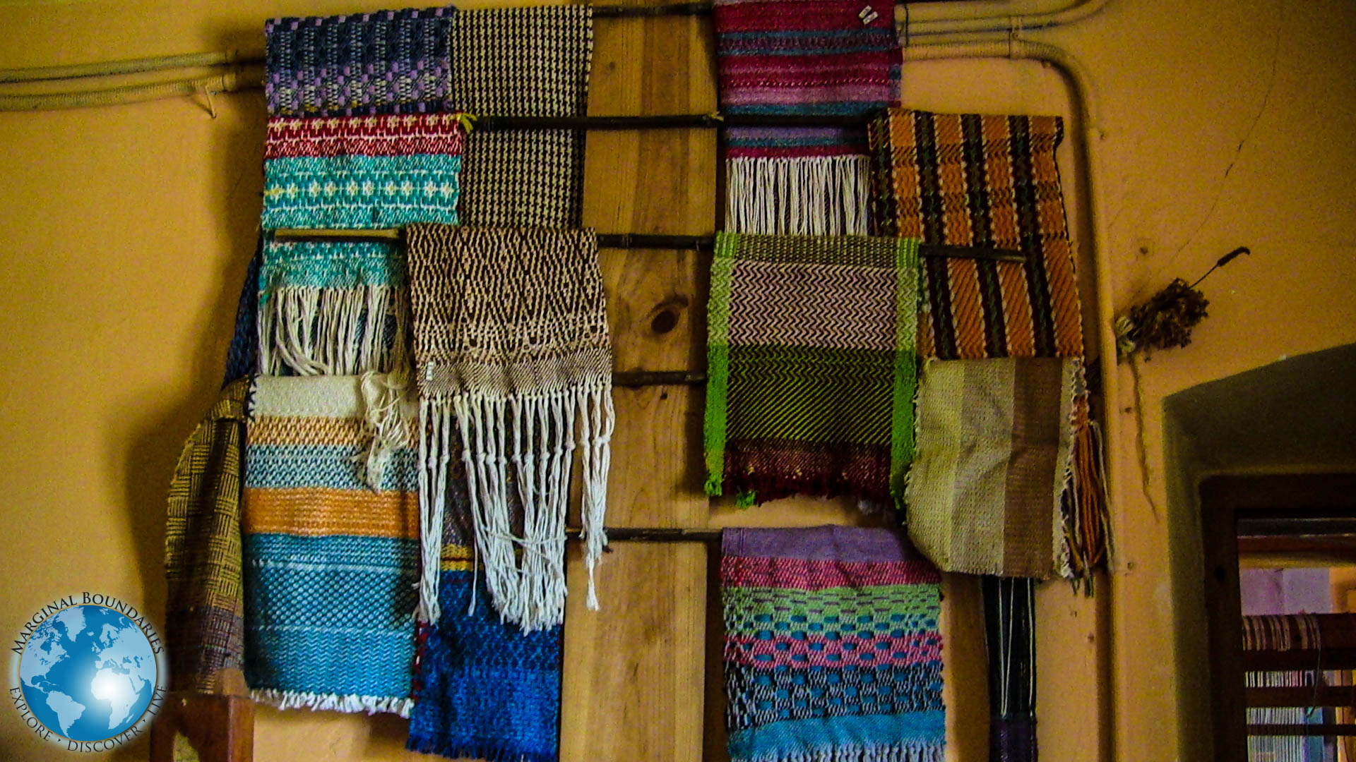 Handcrafted scarves from Babeus and his students