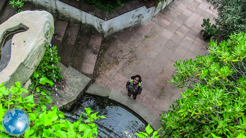 Cris exploring one of the gardens of Montjuïc