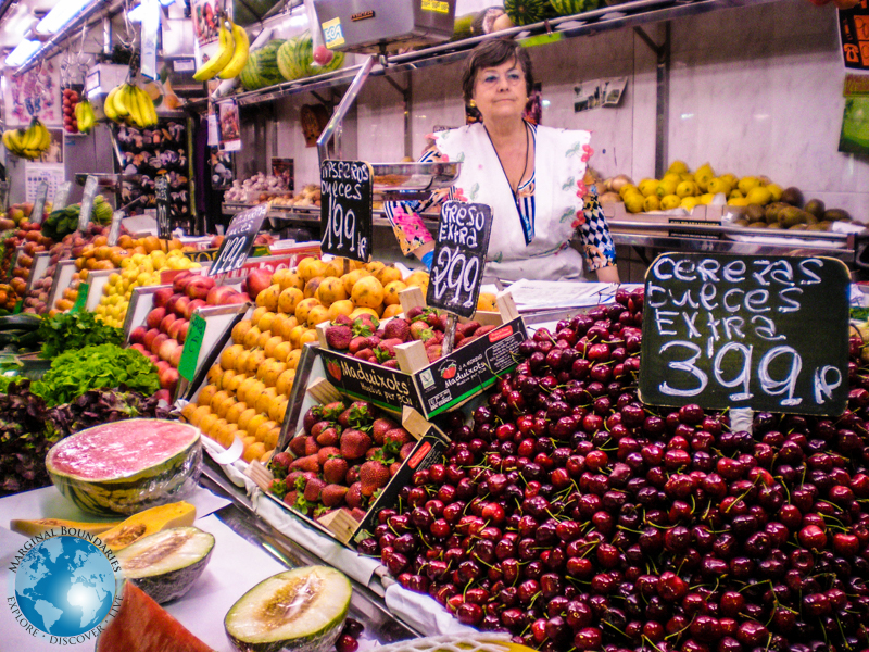fresh fruits at la boqueria market in Barcelona