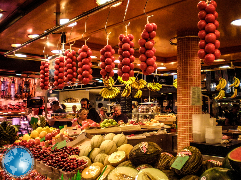 fresh vegetables at la boqueria market in Barcelona