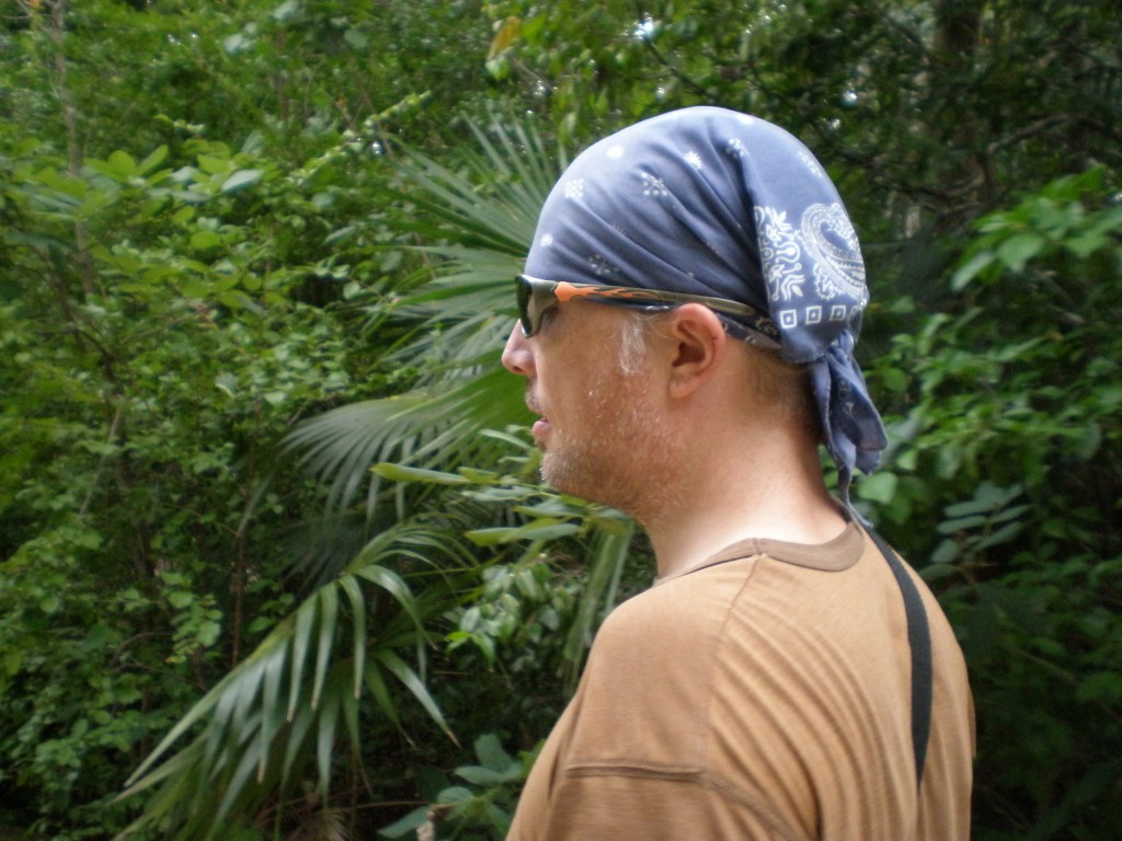 Tim walking the paths at Parque Kabah