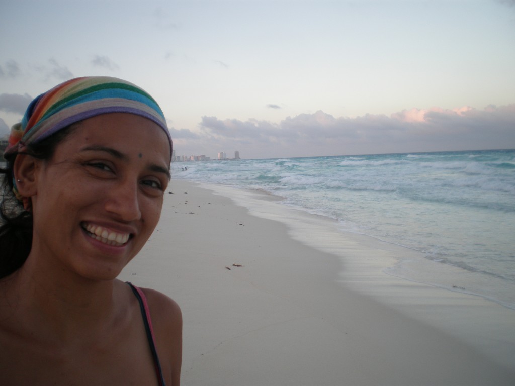 Cris at Playa Marlin in Cancun, Mexico