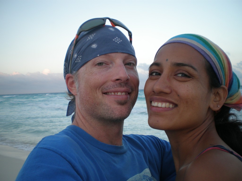 Cris and myself at Playa Marlyn, Cancun, Mexico