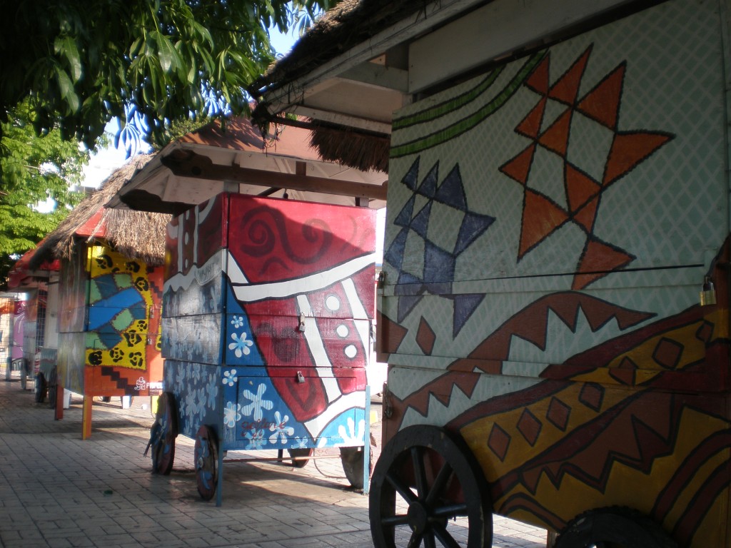 colorful vendor carts