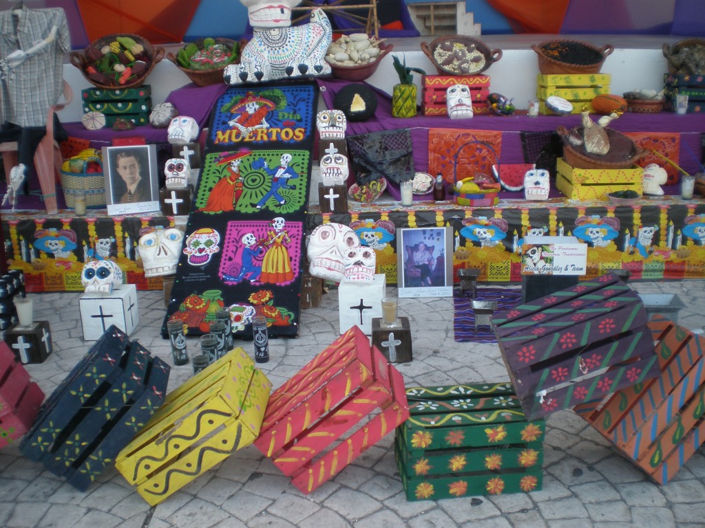 Shrine for Dia de los Muertos in Cancun