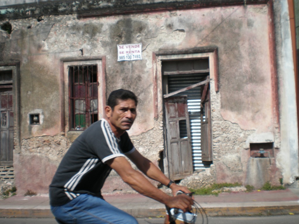 Mexican man on bike