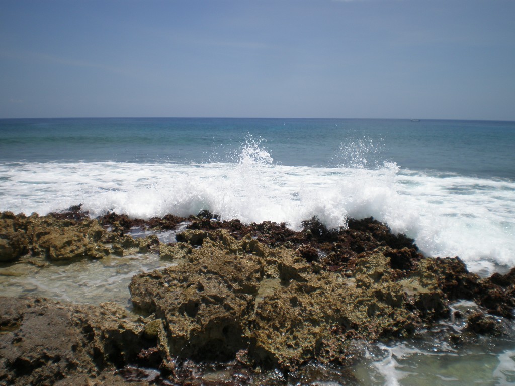 waves on the rocks